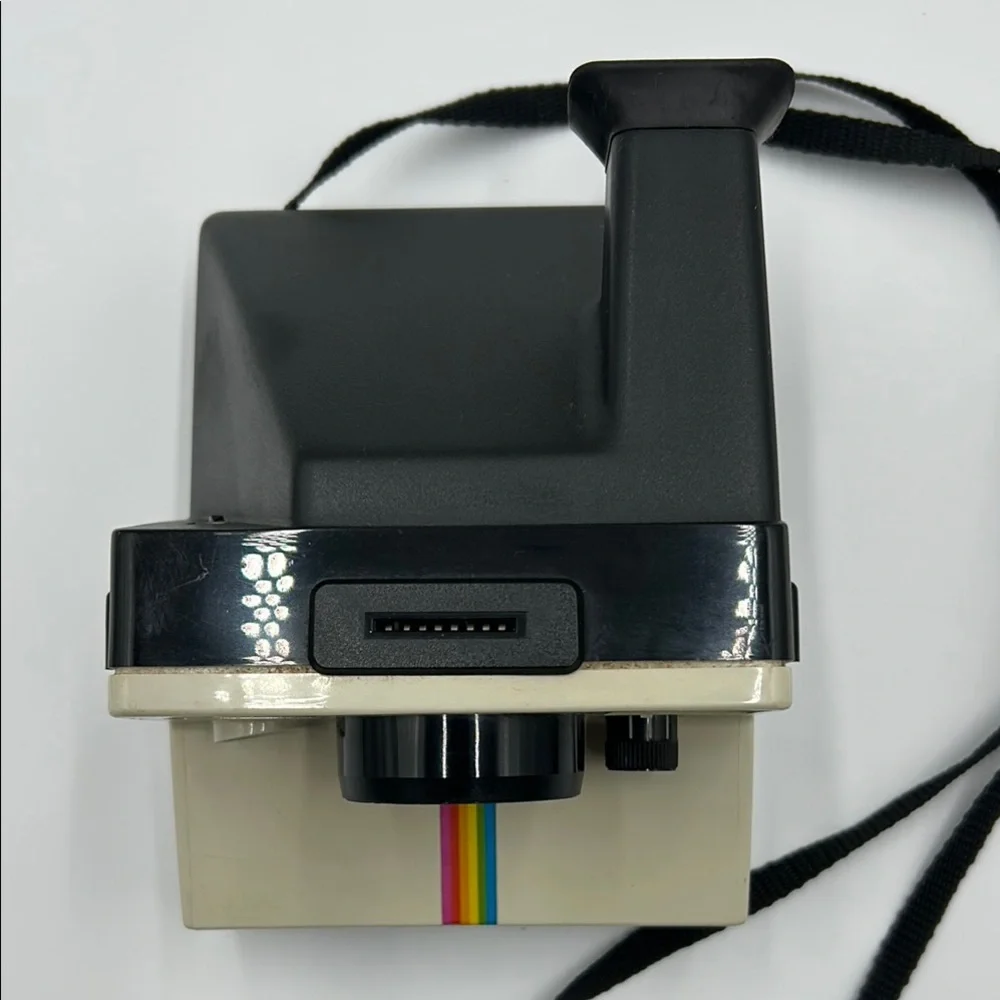 Vintage Polaroid Black and White Film Camera with Instant Photo Feature