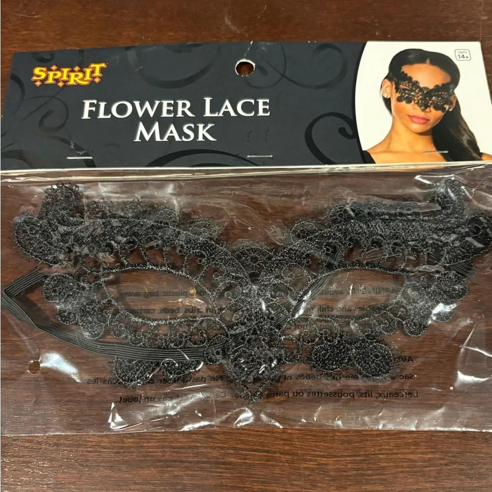 Spirit Intricate Black Lace Masquerade Mask