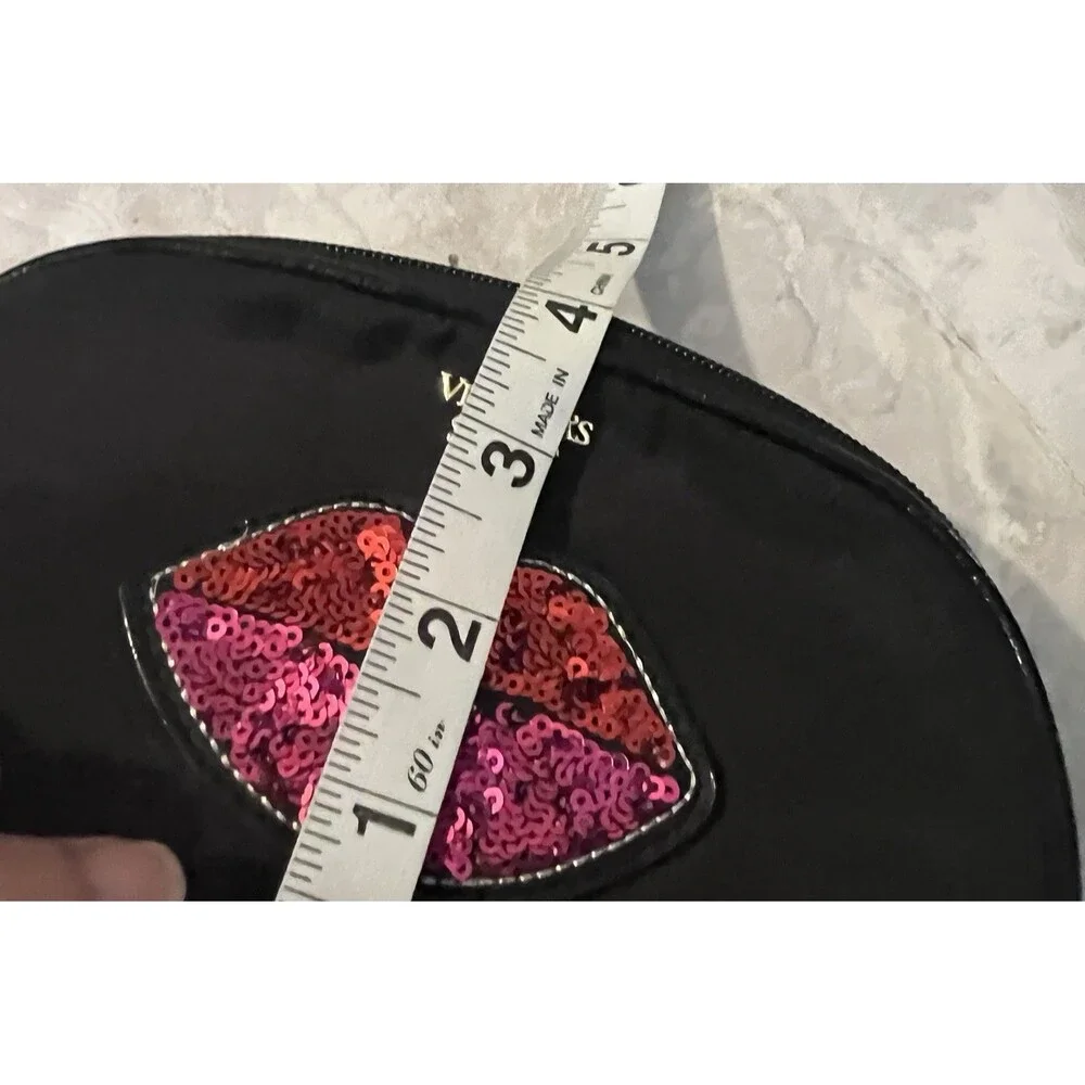 Victoria's Secret Runway Patch On-The-Go Beauty Makeup Cosmetic Bag Pouch Sequin