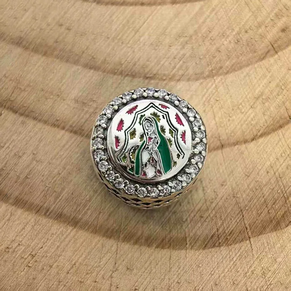 Pandora Virgin of GUADALUPE Charm Pendant, S925 Silver Jewelry