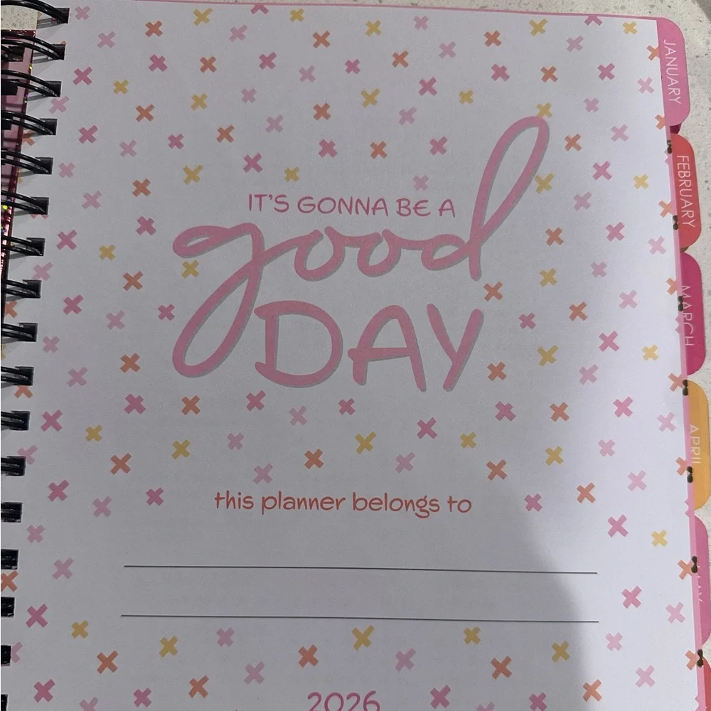 Colorful Glitter 12-Month Planner