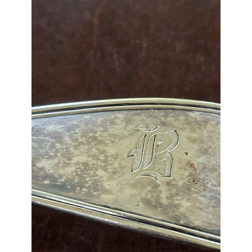 ​1847 Rogers Bros AI Silverplate Gravy Ladle Monogram B Charter Oak Grandmacore