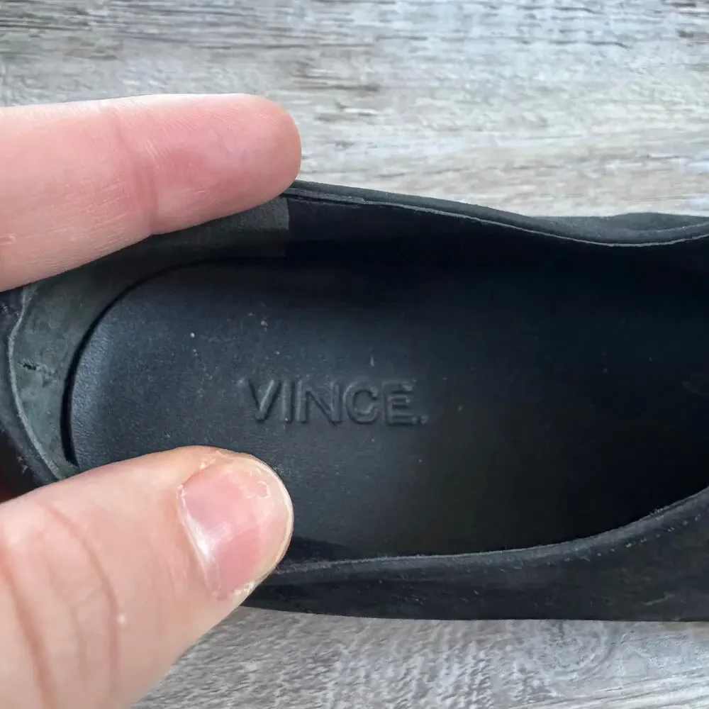 Vince black suede