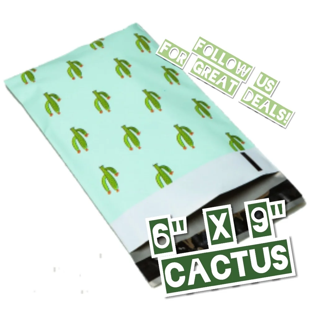 50 Cactus 6x9 Poly Mailers
