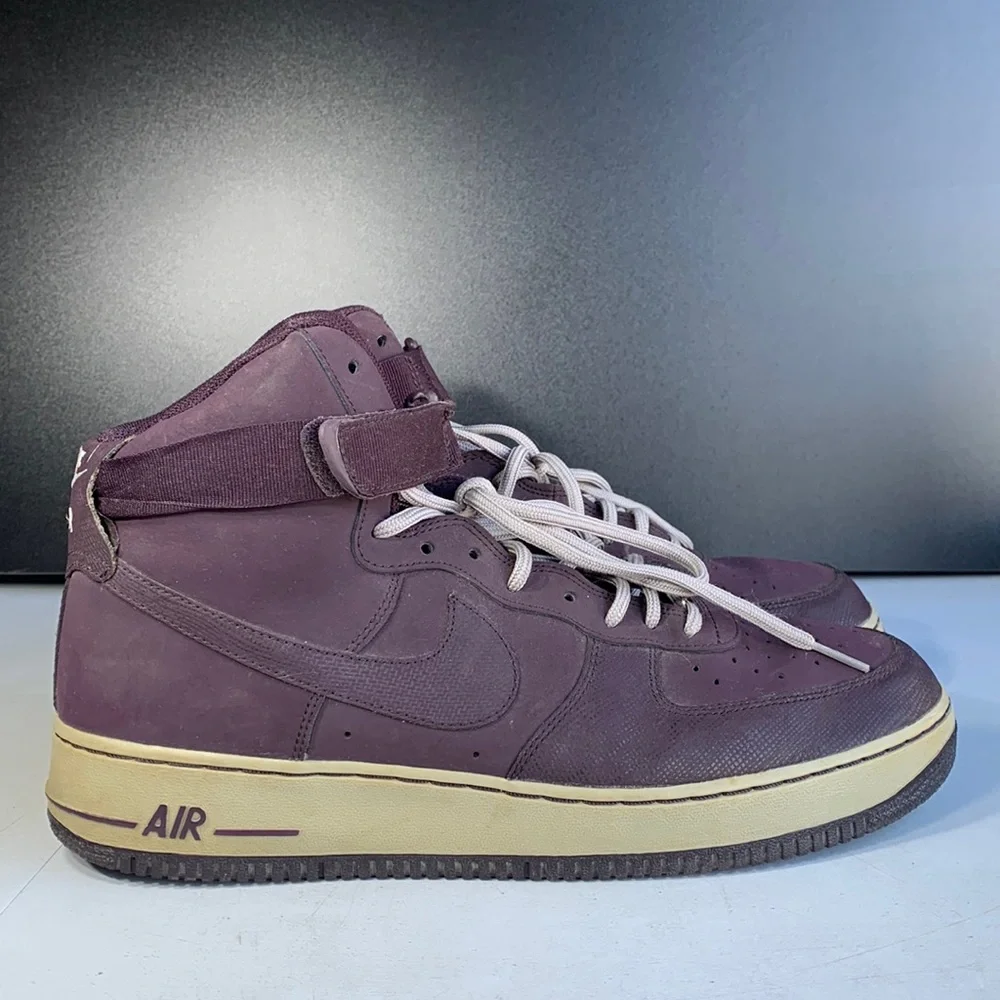 Nike Air Force 1 High ’07 Men’s Size 12 Port‎ Wine Suede Basketball Sneakers