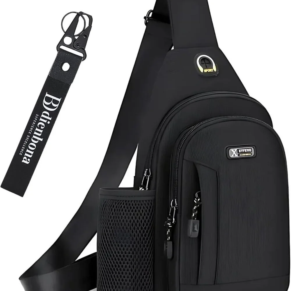 Anti-Theft Sling Bag Water-Resistant Crossbody Phone Pocket Travel Pack