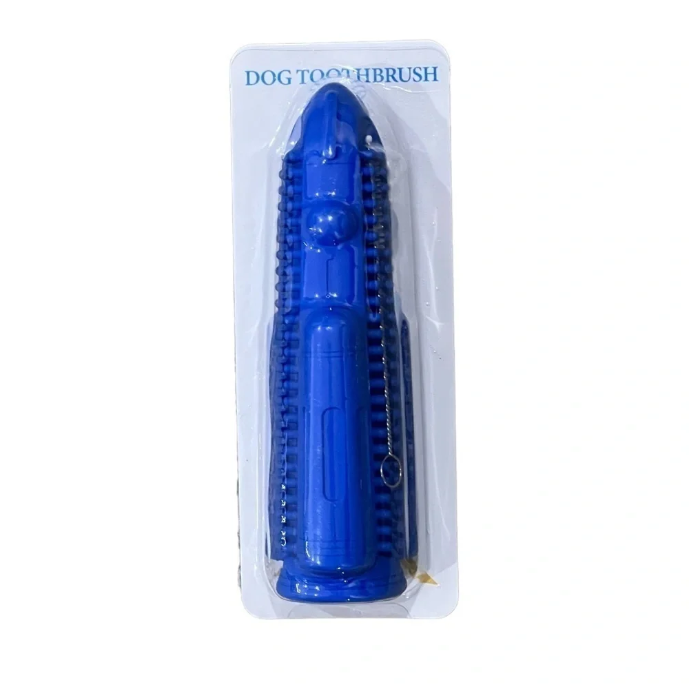 NWT Q Dan Dog Dental Cleaning Chew Toy Toothbrush