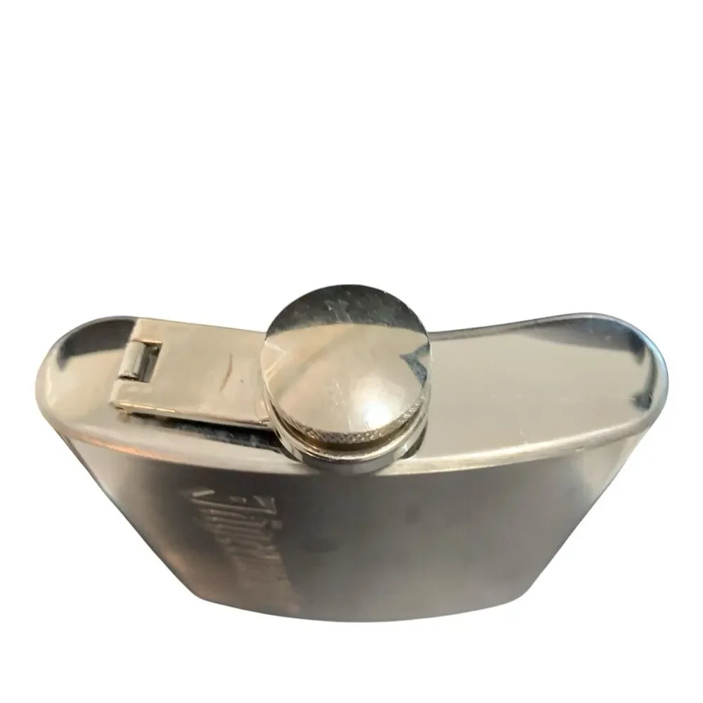 Vintage Jgermeister Stainless Steel Hip Flask 6 Oz Made in Germany