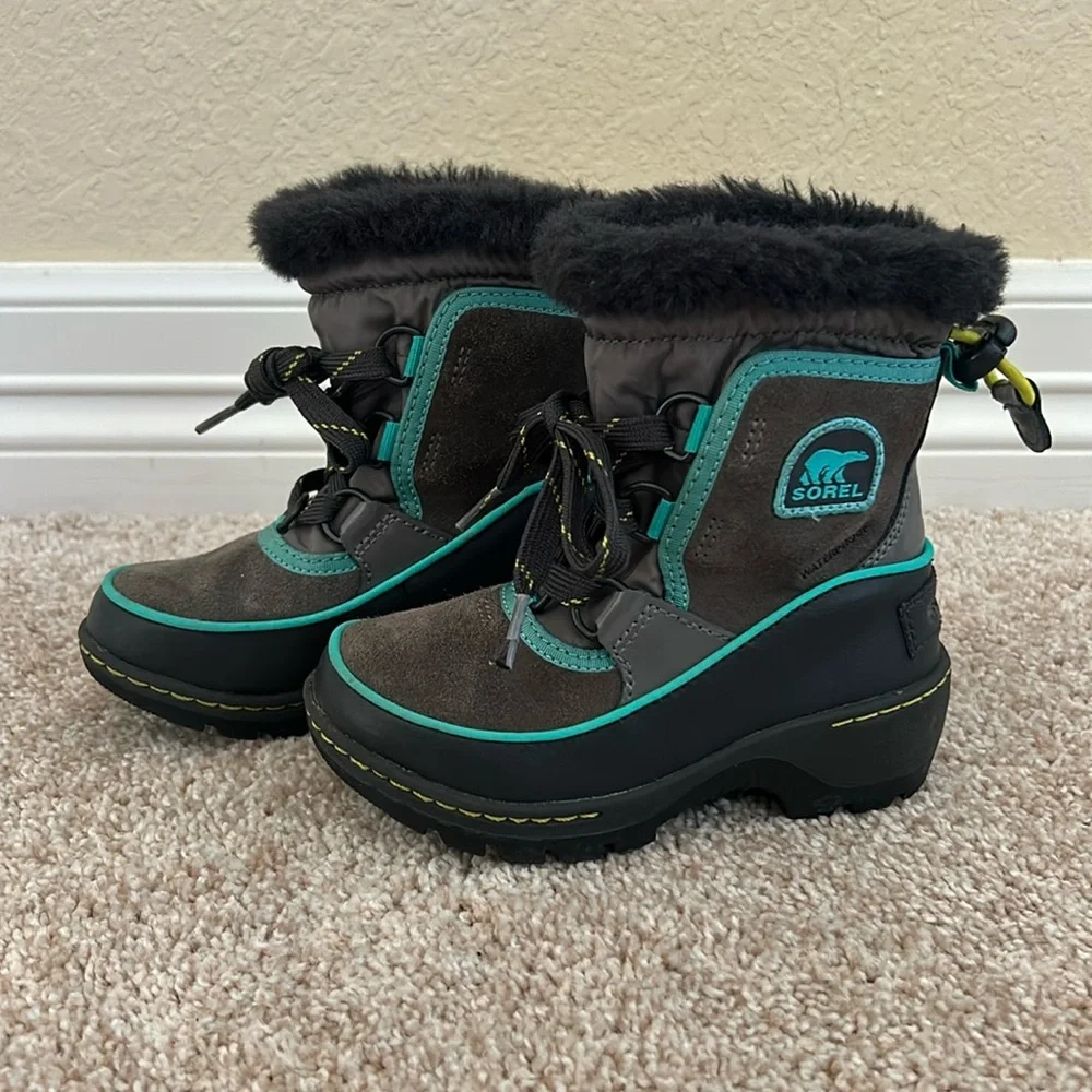Sorel Kids Tivoli III Boots - Teal/Grey
