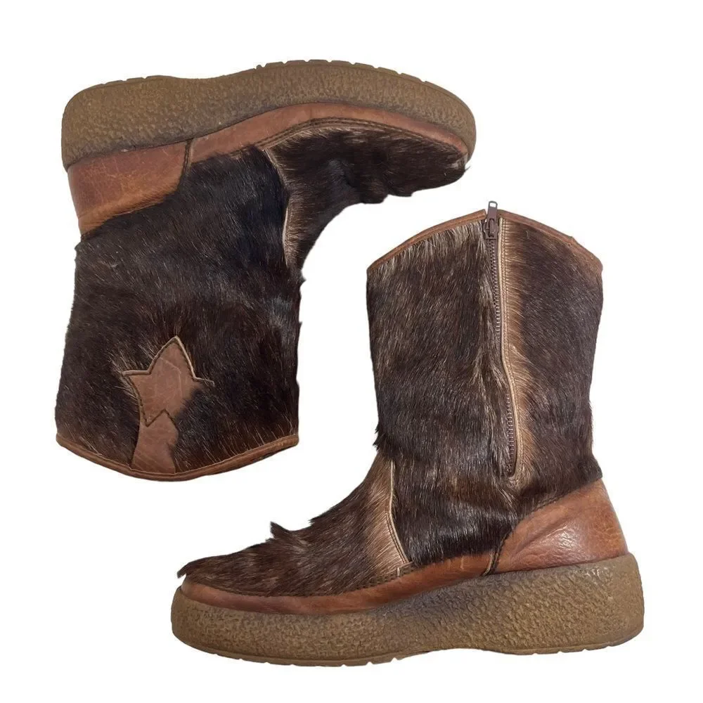 Vintage Como Goat Hair Apres-Ski Boot