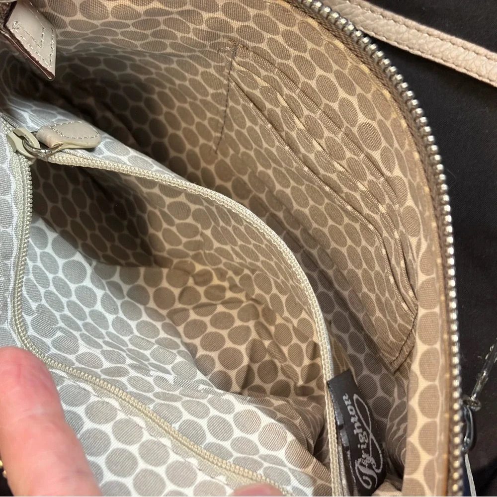 Brighton Crossbody Bag in Cream and Blue
