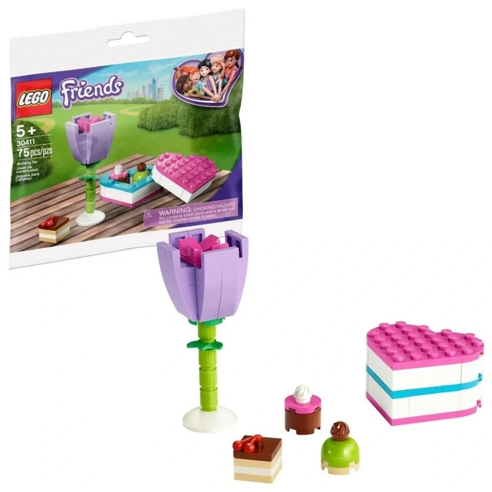 LEGO Friends Chocolate Box & Flower Building Block Valentine’s 30411, 75 PCS,NIB