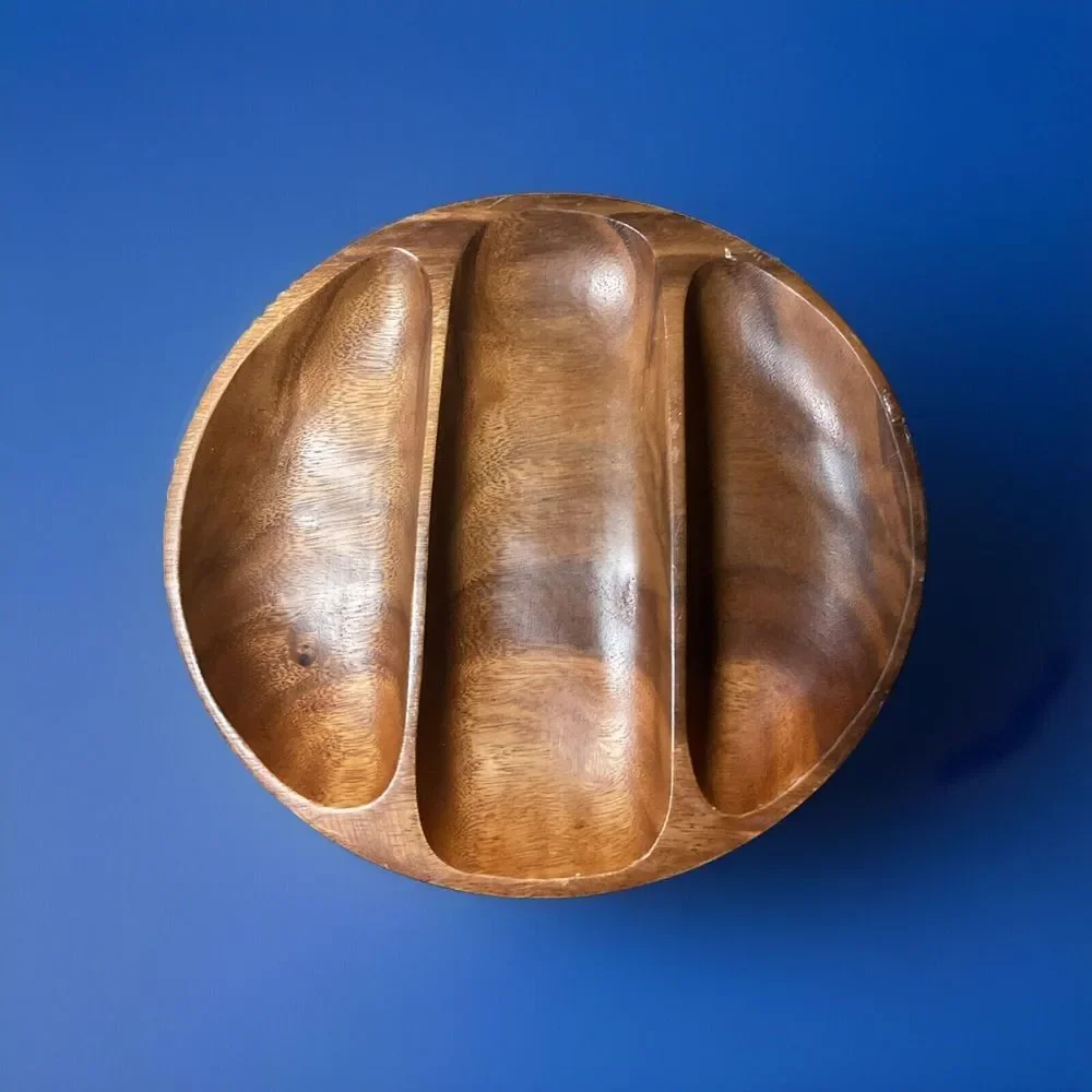 Wooden‎ Separator Plate ( For Fruit, Veggies, Snacks And More)