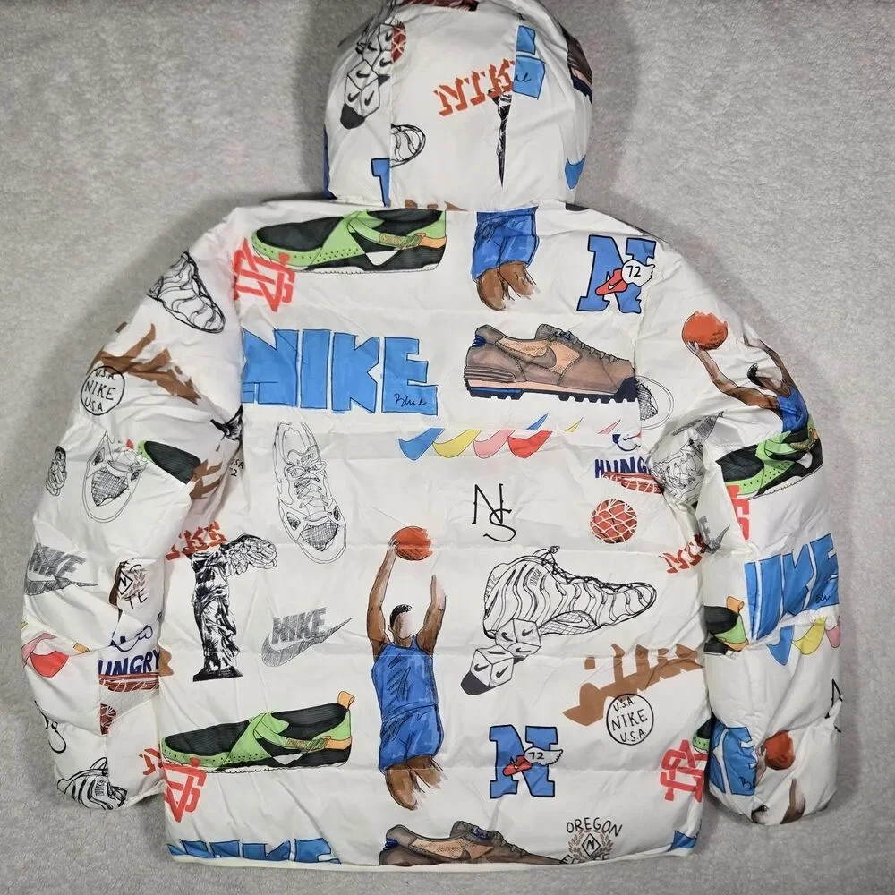 Nike white puffer