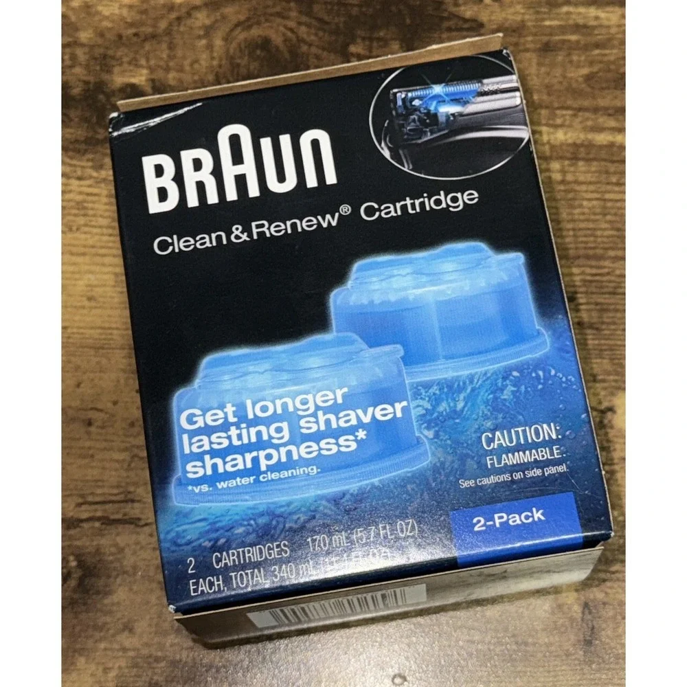 BRAUN Clean & Renew CARTRIDGE - 2 PACK original CARTRIDGES - NEW Sealed Box
