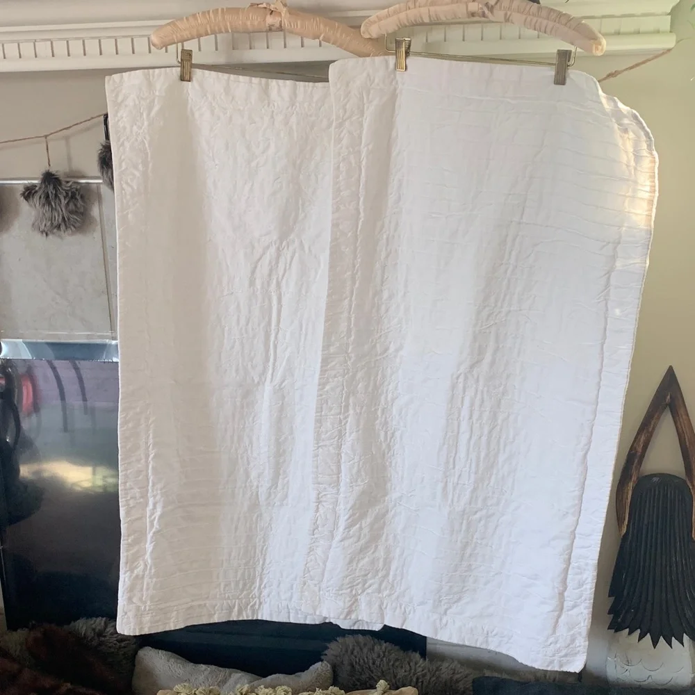 2 Crate and Barrel Penninsula King Shams 20x36 Pristine