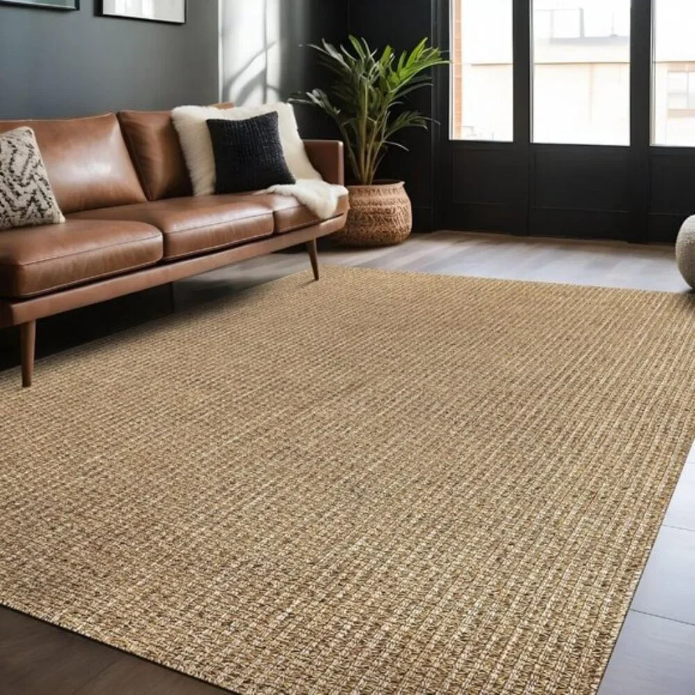New 4x6 Natural Jute Rug, Washable Indoor Outdoor Boho Carpet for Home & Patio