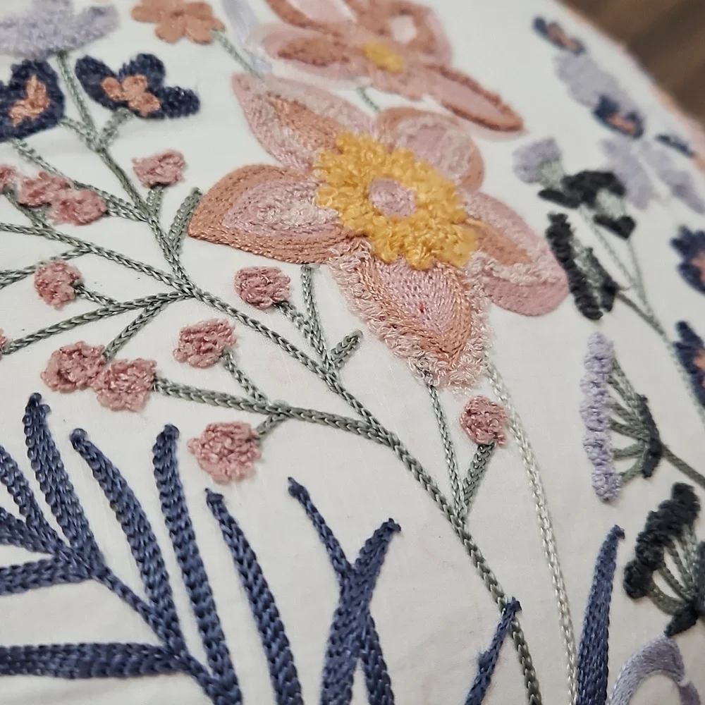 Pier 1 Multicolor Floral Accent Pillow