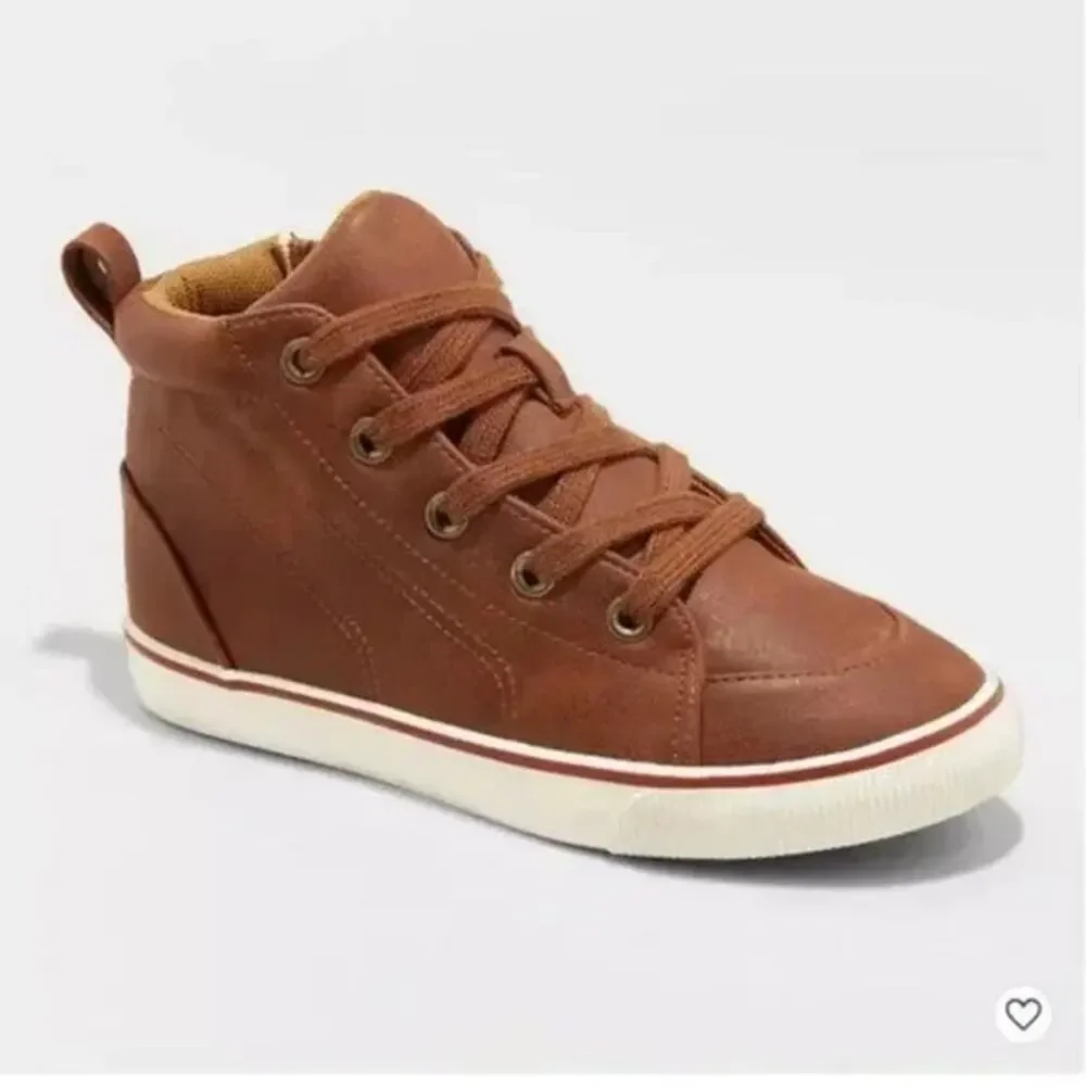 Cat & Jack Boys' Florian High-Top Sneakers - Size 5 - NWT