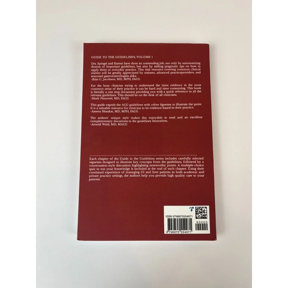 Lot of Guide to the Guidelines Volume 1 & 2- Spiegel & Karson- ACG GI Infection,