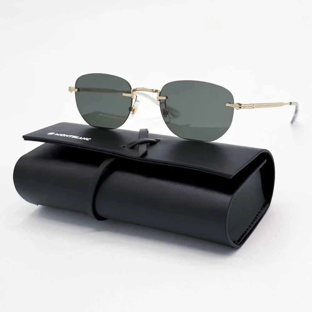 NEW MONTBLANC SUNGLASSES MEN GOLD/GRAY MB0303S 001 EYEWEAR MONTBLANC