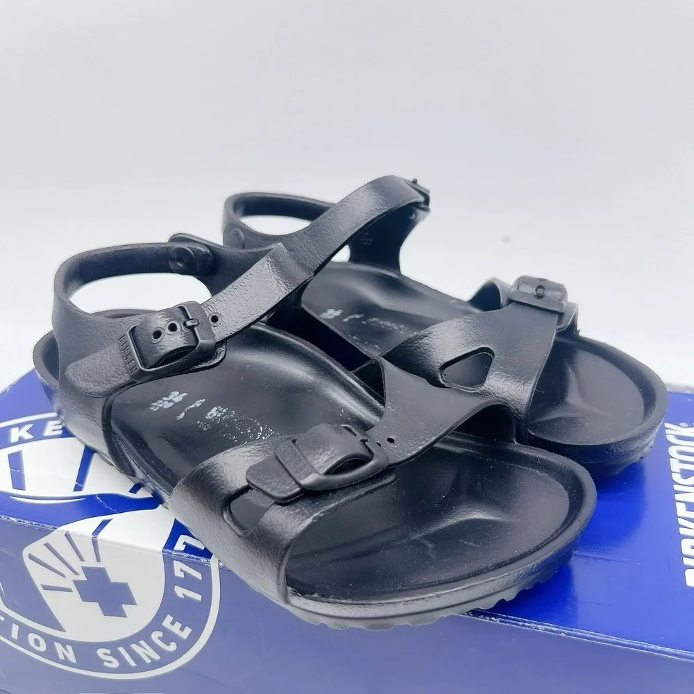 Birkenstock Rio Essential Kids Sandals Shoes Black EVA EU 34 US 3 - 3.5