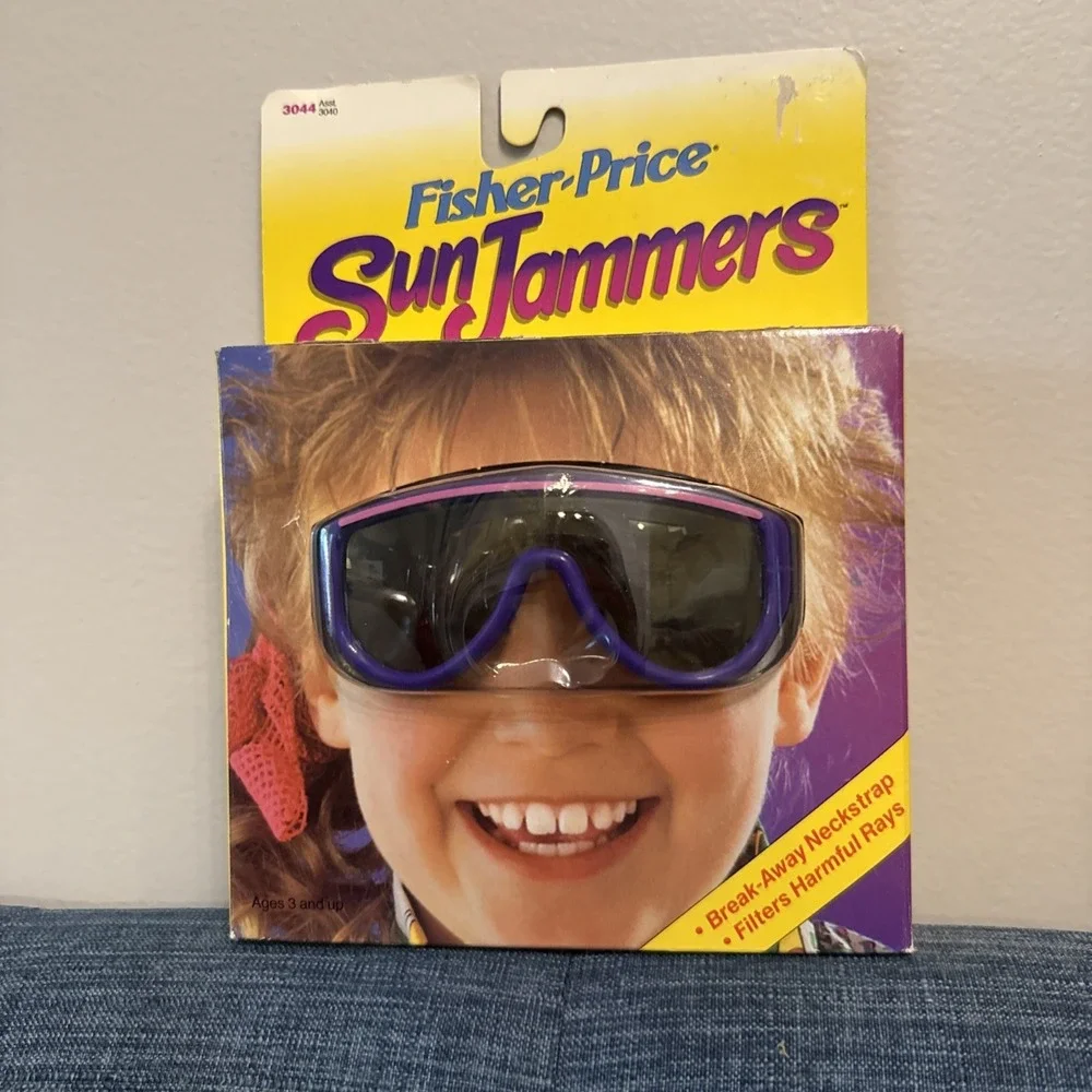 1986 Fisher-Price Sun Jammers Sunglasses Purple/Pink NIP • Vintage 80s • NOS