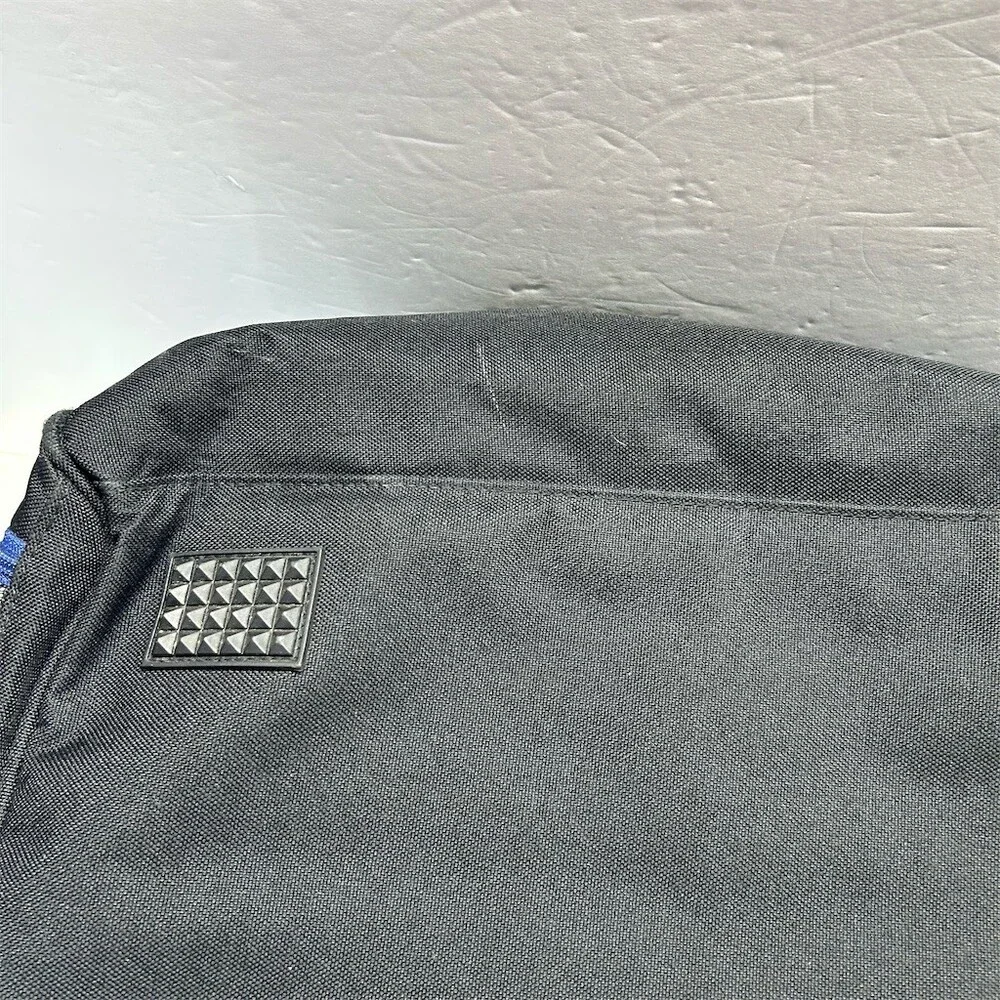 Reebok Vintage Duffle Gym Travel Bag Black Blue Straps Pink Zippers Mesh 90s
