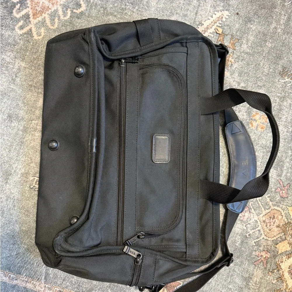 Tumi oversized black briefcase