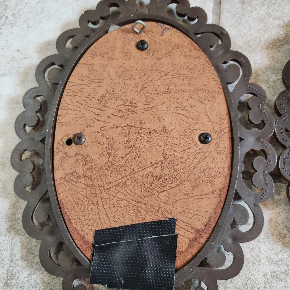 Vintage Homco Rattan Style Mirrors & Shelves