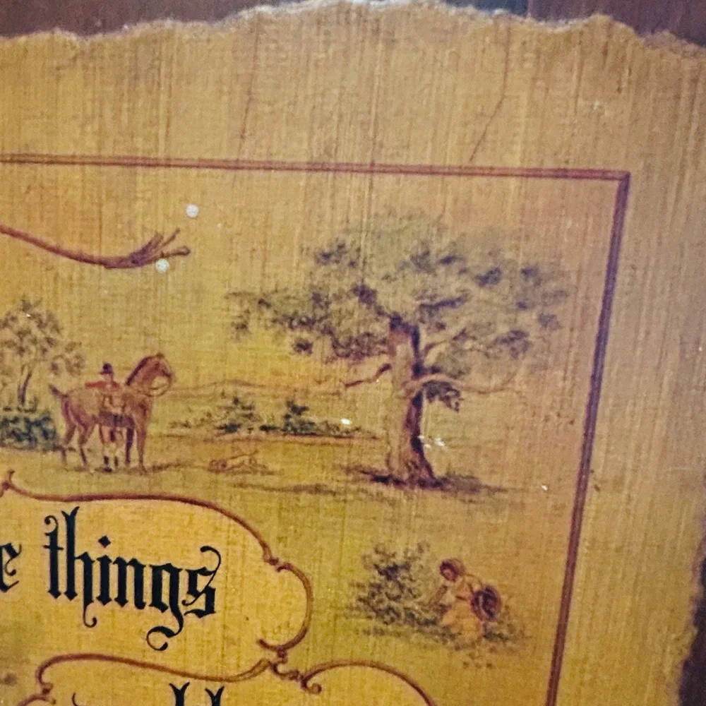 Vintage inspirational wooden