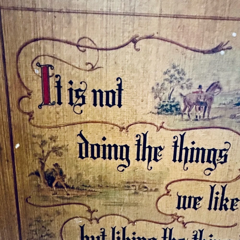 Vintage inspirational wooden