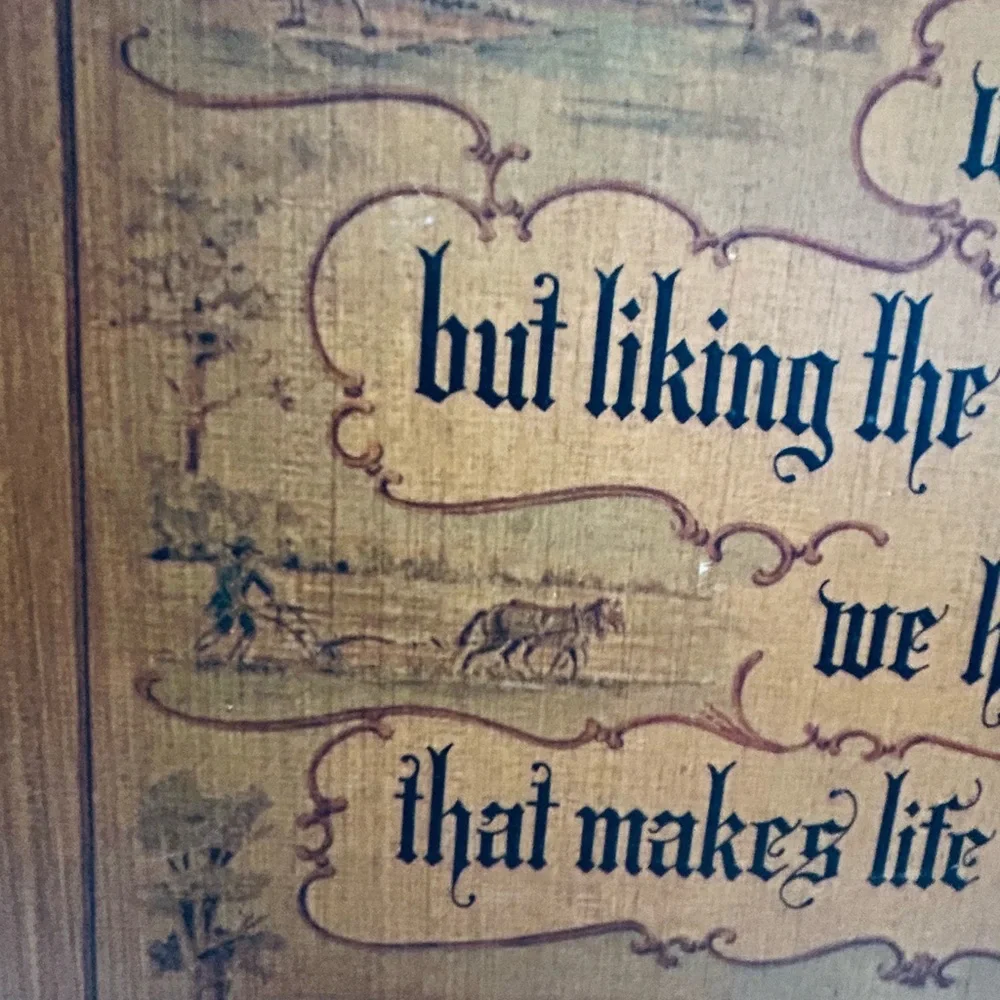 Vintage inspirational wooden