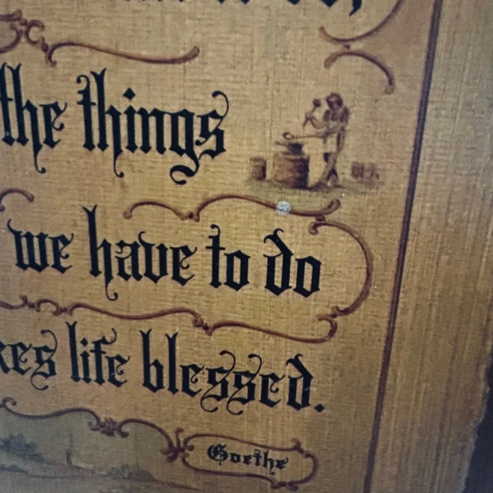 Vintage inspirational wooden