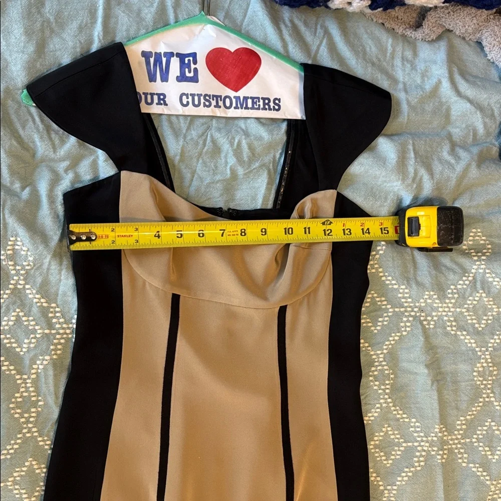 Jay Godfrey Carmella Colorblock Cap Sleeve Fitted Mini Dress