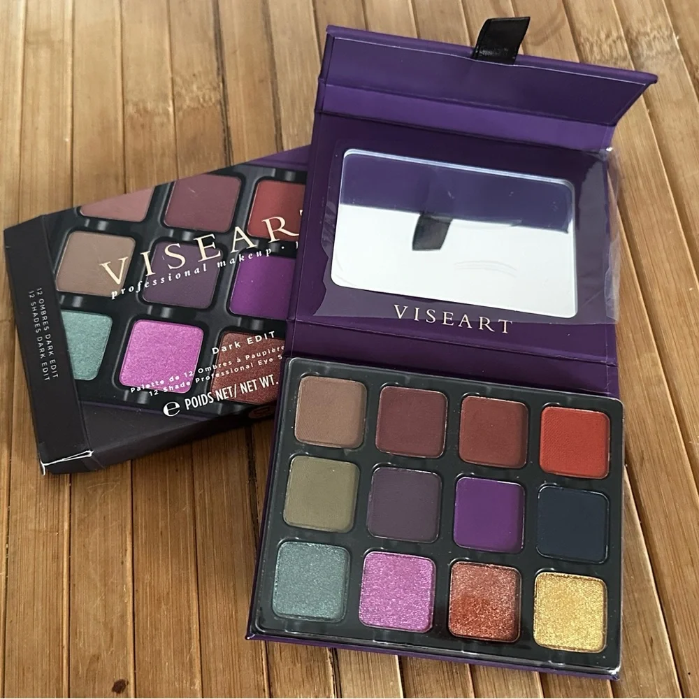 Viseart Dark Edit Eyeshadow Palette - Purple, Red, Gold