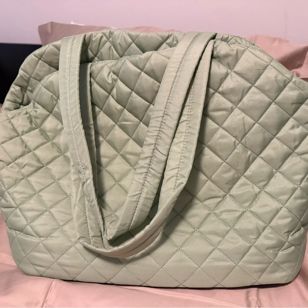 Quilted Green Dog Carrier
