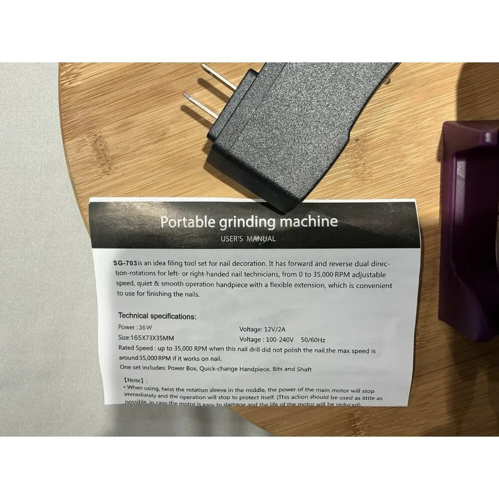 Unbranded nail grinding