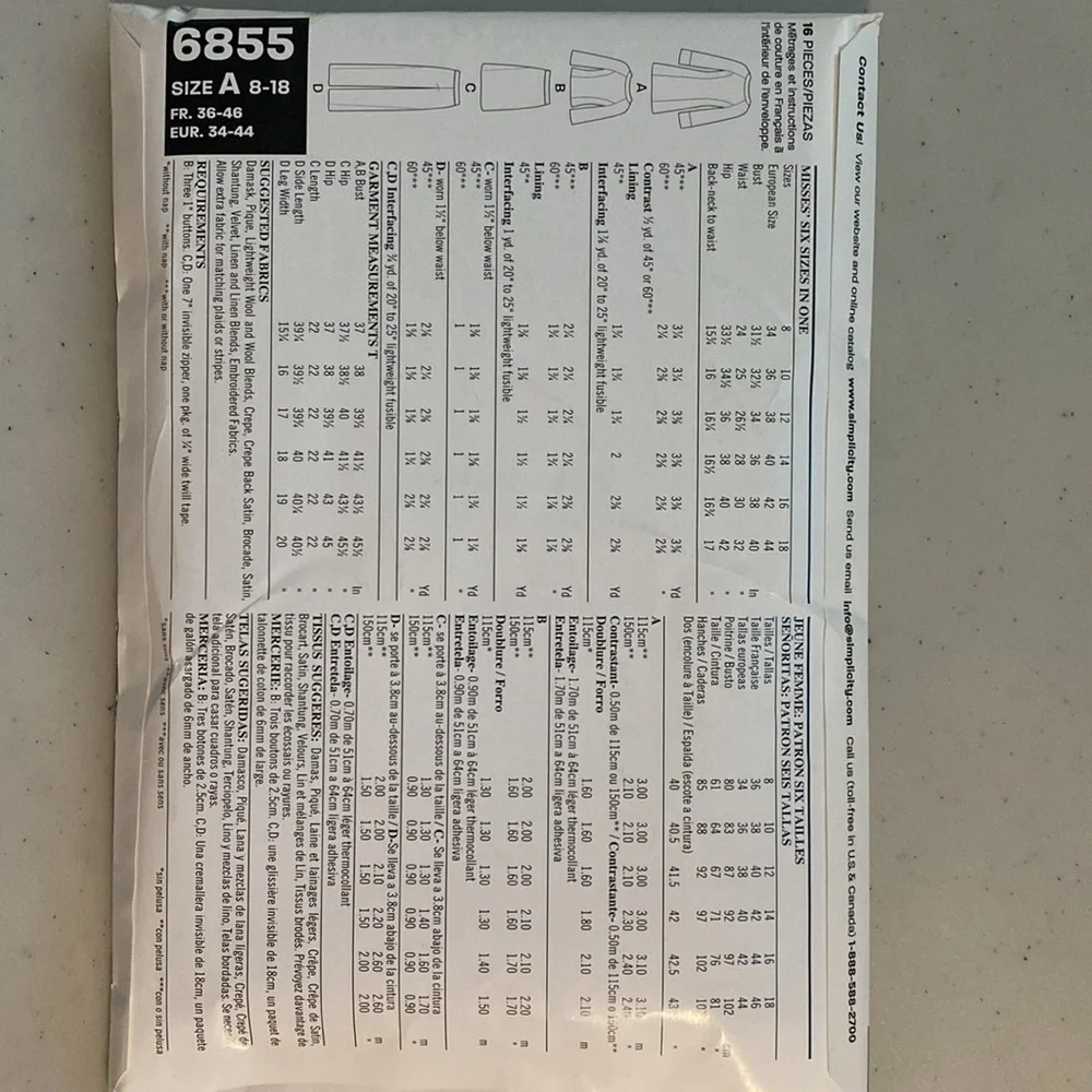 NewLook sewing patterns