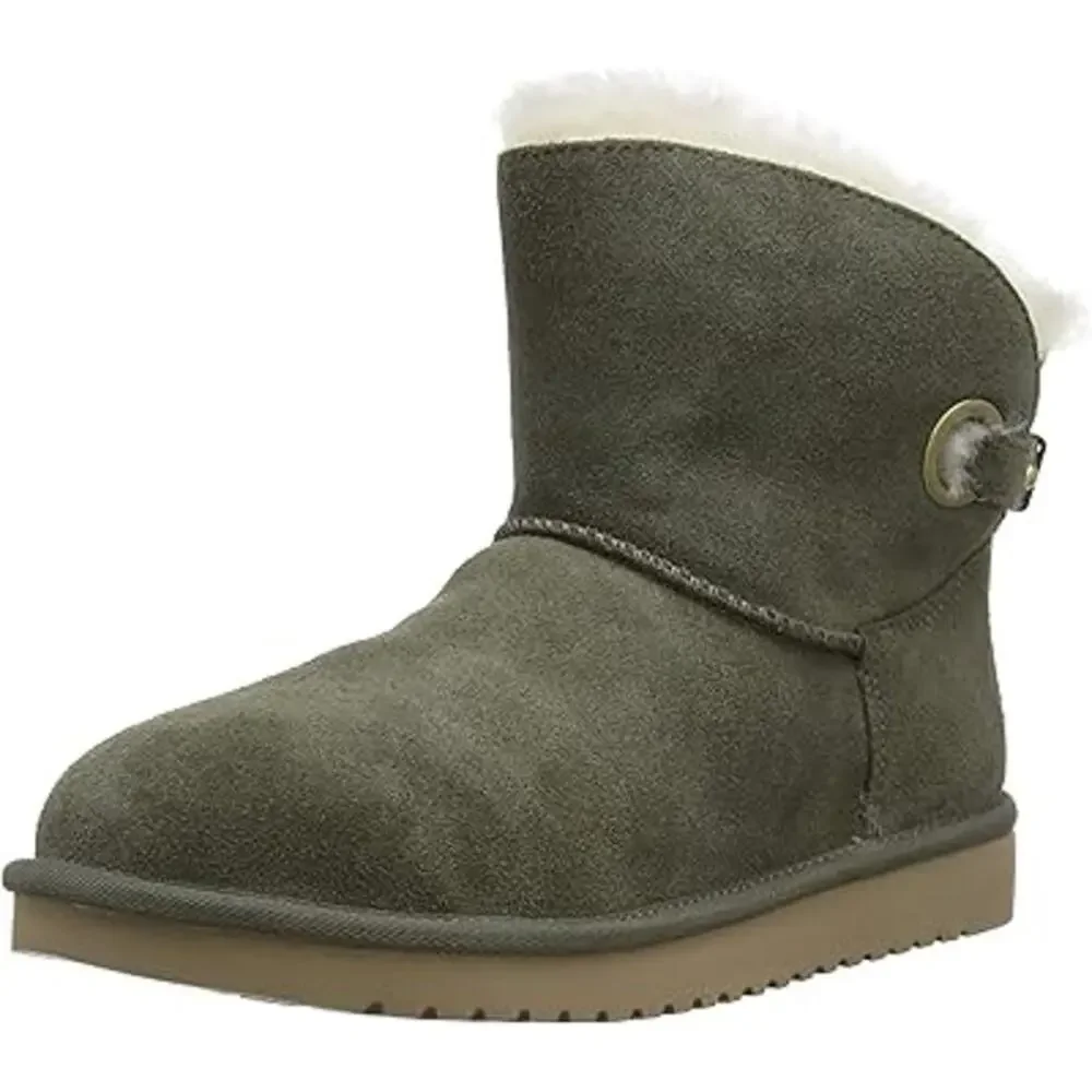 Koolaburra by UGG Remley Sherpa Lined Mini Boots Gray US 8 EU 39