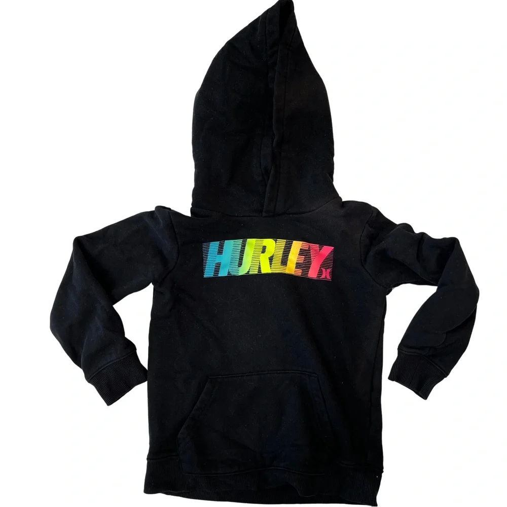 ✨ 5 for $25 ✨ Hurley Black Hoodie with Rainbow Logo
