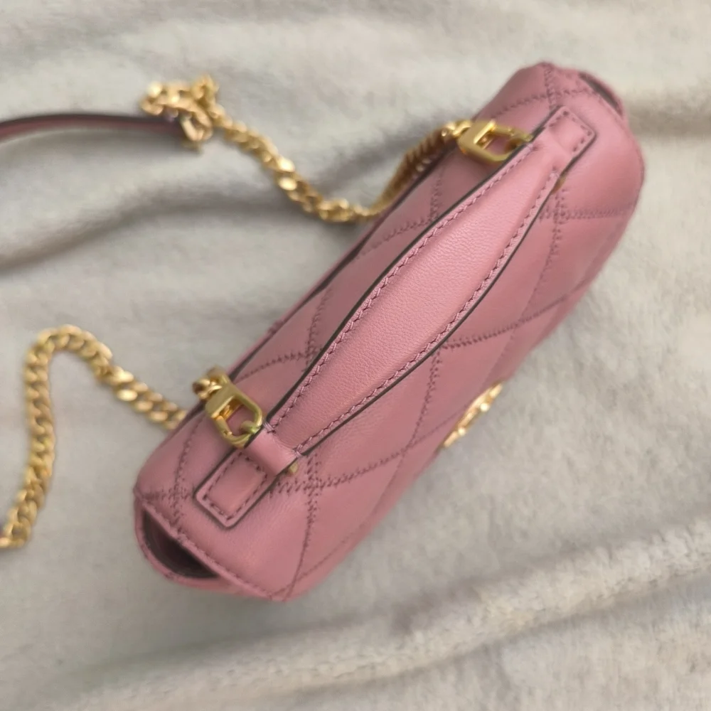 Tory Burch Willa Mini Top Handle Bag Magnolia Quilted Leather