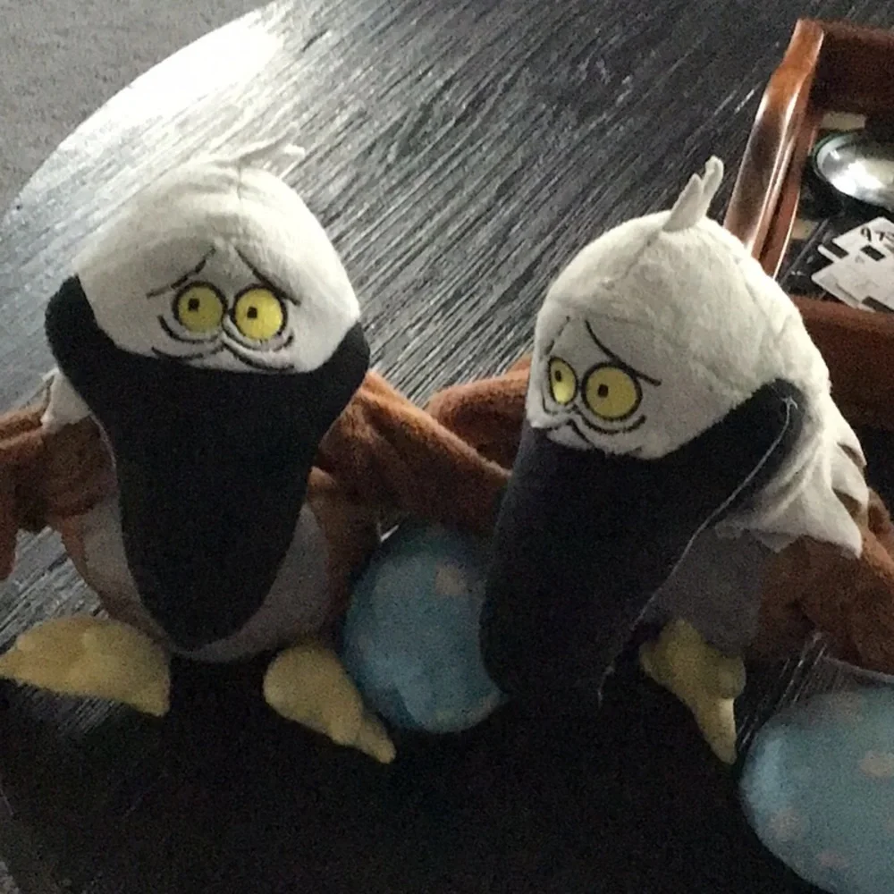 Plush Pelican Bird Toy - Brown, Black & White - (Brand) twin puppets