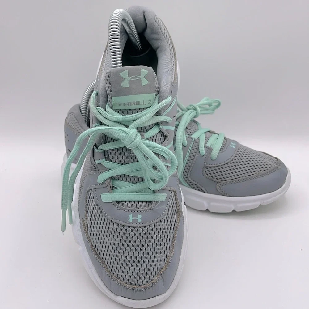 Under Armour Gray and Teal Athletic Shoes Womens Size 7