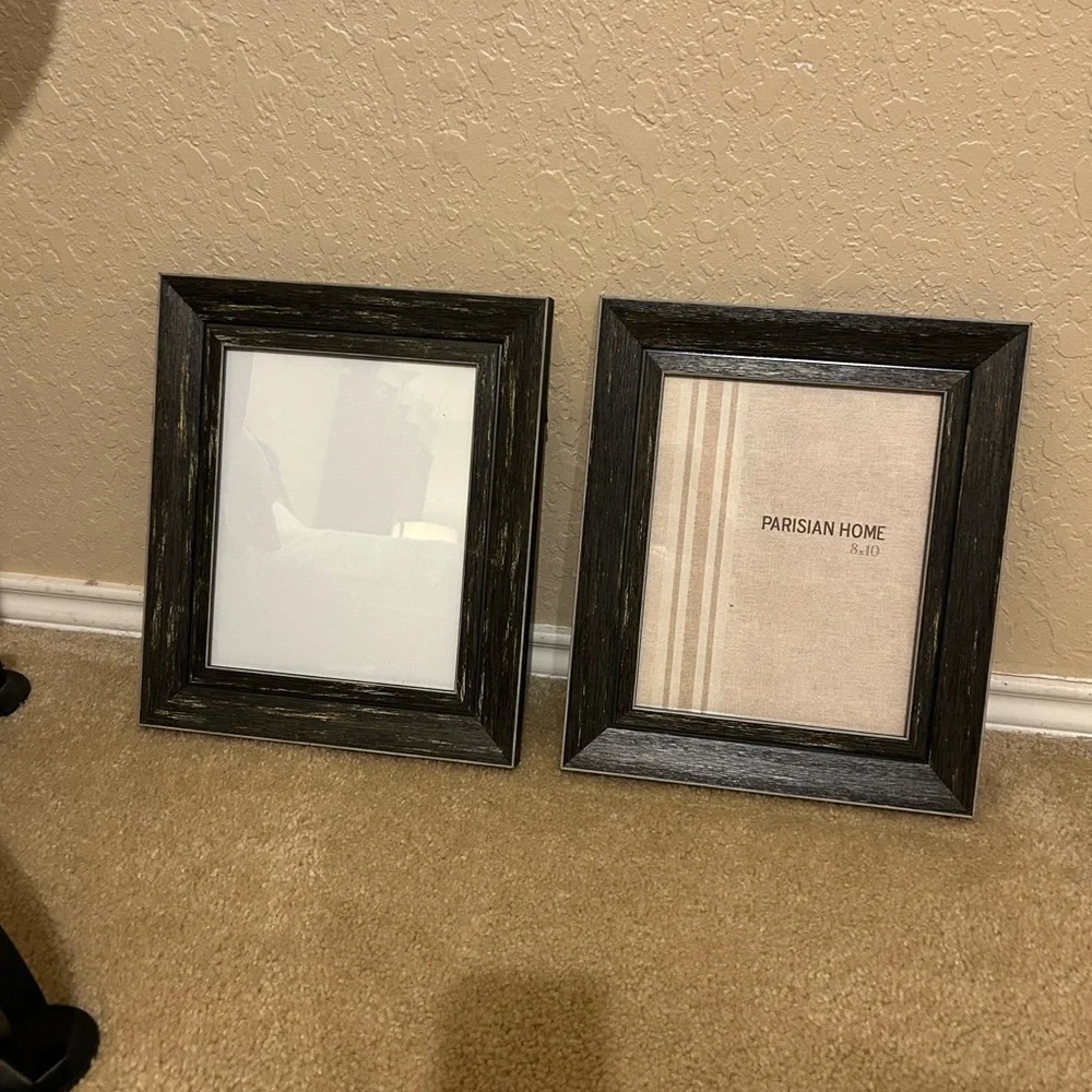 Distressed Black 8x10 Parisian Works Picture Frame dark‎ wooden duo