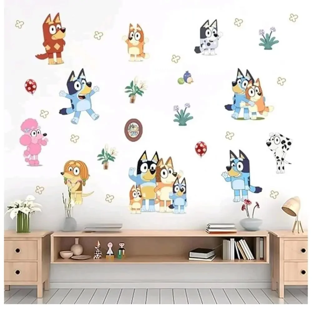 Derun Trading RoomMates Bluey Family & Friends Peel and Stick Wall Decals set