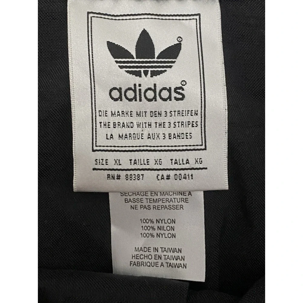 Vtg Rare Men's Adidas Black With Orange Sided Stripe Board Shorts Sz XL Trunks