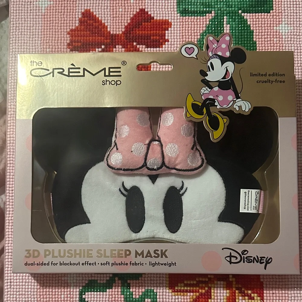 Disney Minnie Mouse 3D Plushie Sleep Mask - Pink and White