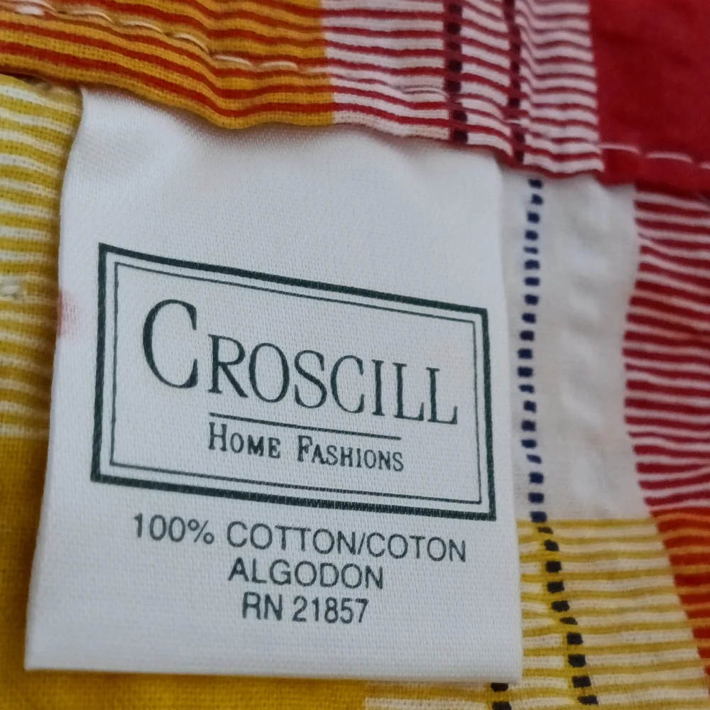 Croscill cotton plaid window