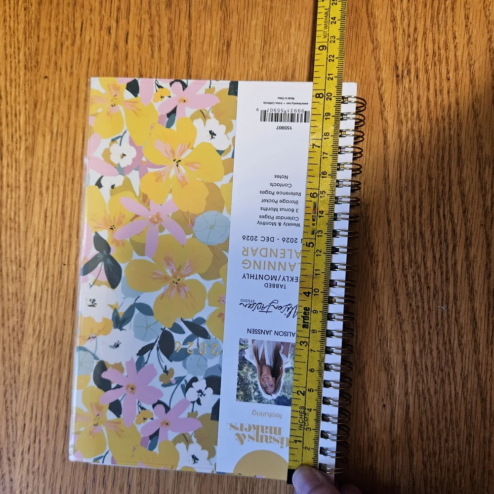 Alison Janssen 2026 Floral Weekly Monthly Planning Calendar